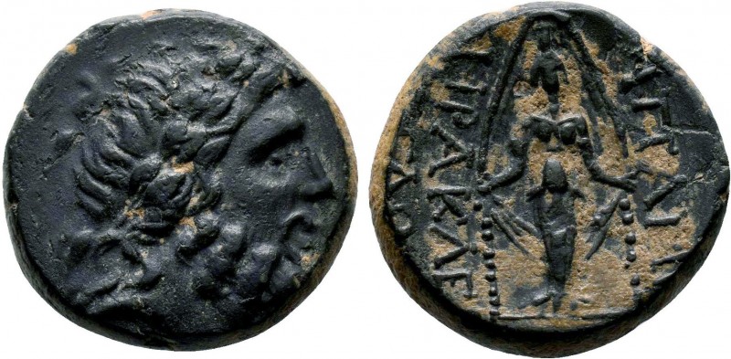PHRYGIA. Apameia . Circa 133-48 BC. Æ Laureate head of Zeus right / APAME, cult ...