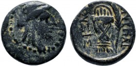 IONIA. Smyrna. Ae (Circa 105-95 BC). 

Condition: Very Fine

Weight: 3.2 gr
Diameter:15 mm