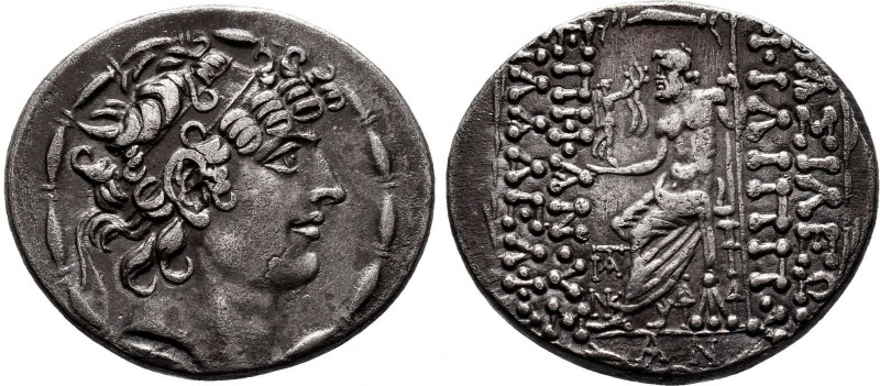 Seleukid Kings of Syria. Philip Philadelphos AR Tetradrachm. Antioch, 93-83 BC. ...