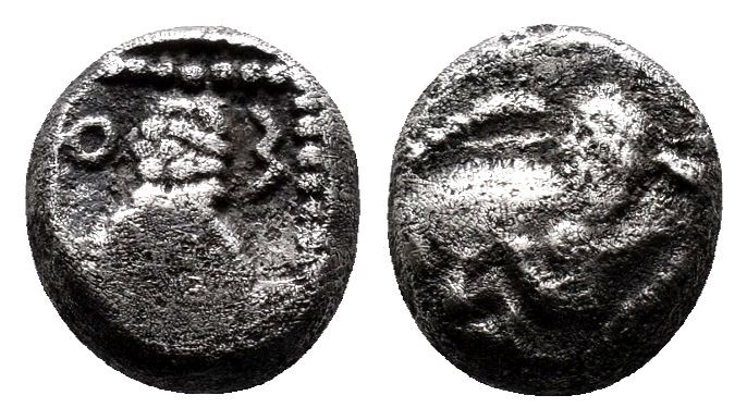 Asia Minor. Uncertain mint (possibly Soloi, Cilicia) circa 500-400 BC. Obol AR

...