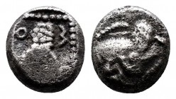 Asia Minor. Uncertain mint (possibly Soloi, Cilicia) circa 500-400 BC. Obol AR

Condition: Very Fine

Weight: 1.0 gr
Diameter:8 mm