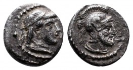 Cilicia, Tarsos AR Obol. Datames, Satrap of Cilicia and Cappadocia. Struck 378-372 BC. 

Condition: Very Fine

Weight: 0.7 gr
Diameter:8 mm