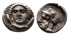 Cilicia, Tarsos AR Obol. Datames, Satrap of Cilicia and Cappadocia. Struck 378-372 BC. 

Condition: Very Fine

Weight: 0.8 gr
Diameter:7 mm