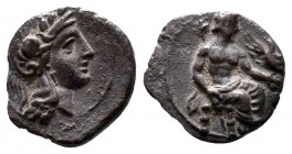 Cilicia, Mallos AR Obol. 375-360 BC. 

Condition: Very Fine

Weight: 0.7 gr
Diameter:10 mm