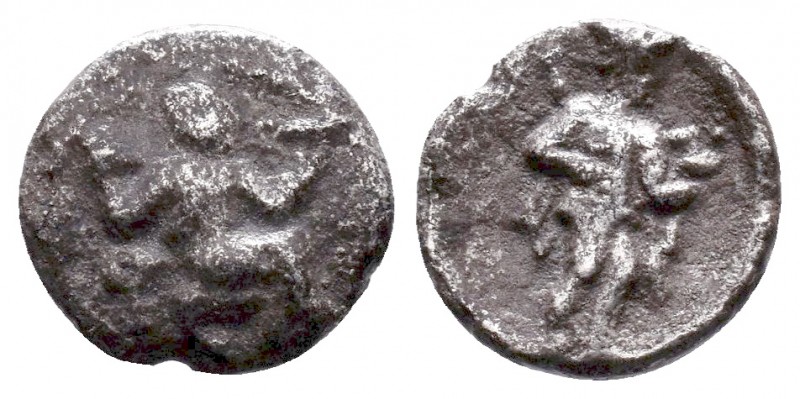Cilicia, Satraps. Pharnabazos AR Obol. Tarsos, 380-374/3. Baaltars seated r., ho...
