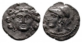 CILICIA. Tarsos. Obol (Circa 400-300 BC).
Obv: Helmeted head of Athena left.
Rev: Gorgoneion facing.
SNG France 477.

Condition: Very Fine

Weight: 0....