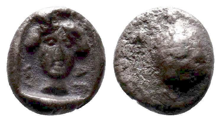 Cilicia, Mallos AR Obol. Circa 440-390 BC. Turtle / Head of female

Condition: V...