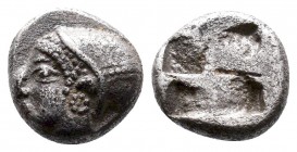IONIA, Kolophon. Late 6th century BC. AR Obol 

Condition: Very Fine

Weight: 1.2 gr
Diameter:11 mm