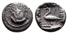 Cilicia, Mallos AR Obol. Circa 420-385 BC. 

Condition: Very Fine

Weight: 0.7 gr
Diameter:8 mm