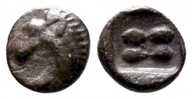 Miletos AR Obol. Late 6th-early 5th century BC. 

Condition: Very Fine

Weight: 0.4 gr
Diameter:6 mm