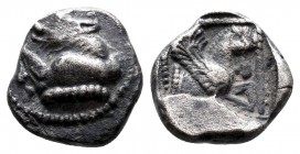 Dynasts of Lycia. . Uncertain Dynast circa 480 BC. Obol AR

Condition: Very Fine

Weight: 10 gr
Diameter:9 mm