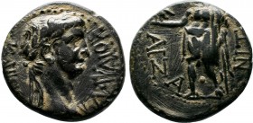 Claudius - Phrygia AEof Aezanis (41-54 AD),, Zeus Obv: Laureate head right. Legend: KΛAYΔIOΣ KAIΣAΡ Rev: Zeus standing left, holding eagle and sceptre...