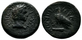 Nerva (96-98 AD). AE16 (4.28 g), Hierapolis-Kastabala, Cilicia.

Condition: Very Fine

Weight: 3.0 gr
Diameter:16 mm