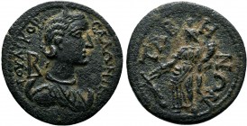 CARIA, Tabae. Salonina. Augusta, (AD 254-268).AE Bronze. IOVΛI KOP CAΛΩNINA, draped bust of Salonina right, wearing stephane; in left field, B / TAB-H...