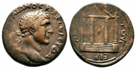 PONTUS.Amasea. Trajan. (AD. 98-117). AE Bronze.ΑΥ ΝΕ ΤΡΑΙΑΝΟϹ ΚΑΙ ϹΕ ΓΕ ΔΑΚΙΚΟϹ.laureate head of Trajan, r / ΑΜΑϹΕⲰΝ ΕΤΟΥϹ ΕΙΡ.tetrastyle temple on po...