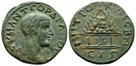 CAPPADOCIA. Caesarea. Gordian III. (AD 238-244).AE Bronze. AV K M ANT ΓOΡΔIANOC C, laureate head right / MHTΡO KAIC B N, Mount Argaeus on altar, ET S ...