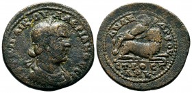 CILICIA. Anazarbus. Valerian I,( 253-260 AD).AE Bronze. AYT K Π ΛIK OYAΛЄPIANOC CЄ Laureate, draped and cuirassed bust of Valerian to right / ANAZAPBO...