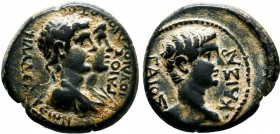 LYDIA. Philadelphia. Gaius (Caligula),( 37-41 AD ).AE Bronze.Melanthos, priest of Germanicus. ΓAIOΣ KAIΣAP Bare head of Caligula to right / ΦΙΛΑΔΕΛΦΕΩ...