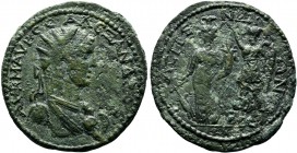 PAMPHYLIA. Aspendus. Severus Alexander, (AD 222-235).AE Bronze.ΑΥ Κ Μ ΑΥΡ ϹƐ ΑΛΕΞΑΝΔΡΟϹ.radiate, draped and cuirassed bust of Severus Alexander, r / Α...