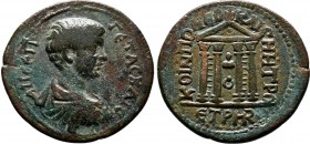 PONTUS. Neocaesarea. Geta ( 198-209 AD). AE Bronze. Π CЄΠTI ΓЄTAC KAICA. Bareheaded, draped and cuirassed bust right / KOIN ΠO NЄOKAIC MHTPO / ЄT PMB....