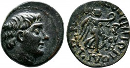 CILICIA. Soloi-Pompeiopolis. Pseudo-autonomous issue, time of Pompey the Great.(66-48 BC ) AE Bronze. Bare head of Pompey the Great right / ΠΟΜΠΗΙΟΠΟΛ...