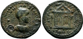 CILICIA. Anazarbus. Maximus (235-238 AD). AE Bronze.Γ I OVH MAΞIMOC KAI. Bareheaded, draped and cuirassed bust right / ANAZ ЄNΔ MHTRO / ЄT ΔNC. Septas...