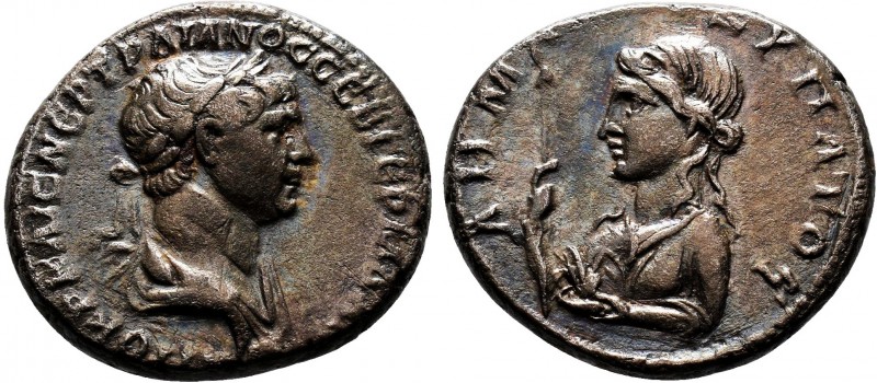 CAPPADOCIA. Caesarea. Trajan.( AD 98-117). AR Drachm . ΑΥΤΟΚΡ ΚΑΙϹ ΝΕΡ ΤΡΑΙΑΝⲰ Α...
