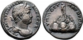 CAPPADOCIA.Caesarea. Hadrian.( 117-138 AD). AR Didrachm .ΑΥΤ ΚΑΙϹ ΤΡΑΙΑΝ ΑΔΡΙΑΝΟϹ ϹΕΒ.laureate and draped bust of Hadrian, seen from front, r / YΠATOC...