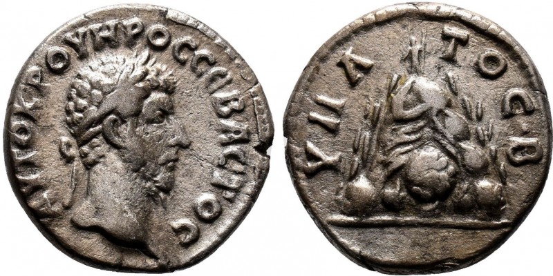 CAPPADOCIA. Caesarea. Lucius Verus (AD 161-169). AR didrachm. AYTOKP OYHPOC CЄBA...