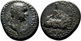 CAPPADOCIA. Caesaraea. Domitian, (81-96 AD).AE Bronze .AYTO KAI ΔOMITIANOC CЄBACTOC ΓЄPMA Laureate head of Domitian to right / ЄΠI TIT ΠOΠ BACCOY ΠPЄC...