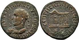 MESOPOTAMIA. Rhesaena. Trajan Decius AD 249-251. AE Bronze.ΑΥΤ ΚΑΙ ΓΑΙ ΜƐϹ ΚΥ ΤΡΑ ΔƐΚΙΟϹ ϹƐΒ.radiate and cuirassed bust of Decius, l / ϹƐΠ ΡΗϹΑΙΝΗϹΙⲰΝ...