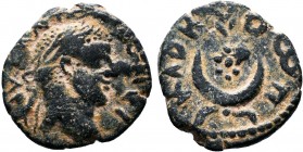 MESOPOTAMIA. Carrhae. Elagabalus, (218-222 AD).AE Bronze. ANTΩ CEB Radiate, draped and cuirassed bust of Elagabalus to right / KAPP KOΛ M Filleted cre...