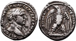 SYRIA. Seleucis and Pieria. Antioch.Trajan.( AD 98-117). AR Tetradrachm.ΑΥΤΟΚΡ ΚΑΙϹ ΝΕΡ ΤΡΑΙΑΝΟϹ ϹΕΒ ΓΕΡΜ ΔΑΚ.laureate head of Trajan, r / ΔΗΜΑΡΧ ΕΞ Υ...