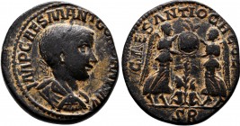 PISIDIA. Antioch. Gordian III. (238-244AD).AE Bronze. IMP CAES M ANT GORDIANVS A, laureate, draped, and cuirassed bust right / CAES ANTIOCH COL, S R ....