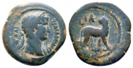 EGYPT. Alexandria. Hadrian (117-138AD). Obol. ΑΥΤ ΚΑΙ ΤΡΑΙ ΑΔΡΙΑ СЄΒ. Laureate head right, with slight drapery / L IA. Panther standing right, head le...