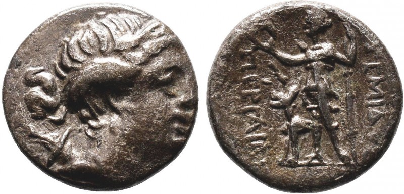 PAMPHYLIA, Perge. Circa 255-235 BC. AR Drachm. Laureate head of Artemis right; b...