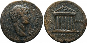 Hadrian Æ Medallion of Koinon of Bithynia. Uncertain Koinon mint, possibly Nicomedia. Struck circa AD 117-138. AVT KAIC TPAI AΔPIANOC CЄB, laureate he...