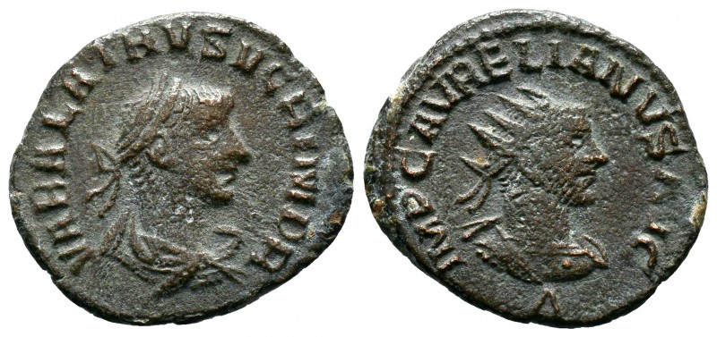 Aurelian, with Vabalathus. AD 270-275. Æ Antoninianus.

Condition: Very Fine

We...