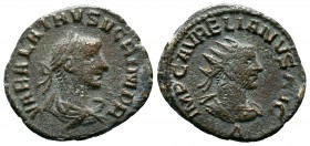 Aurelian, with Vabalathus. AD 270-275. Æ Antoninianus.

Condition: Very Fine

Weight: 3.0 gr
Diameter:21 mm