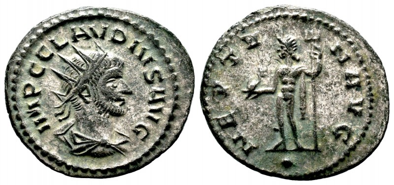Claudius II (268-270 AD). AE silvered Antoninianus 

Condition: Very Fine

Weigh...