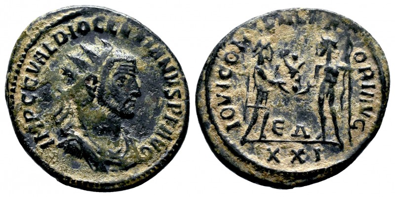 Diocletian Æ Silvered Antoninianus. AD 293-295. 

Condition: Very Fine

Weight: ...