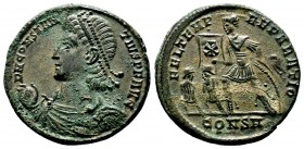 Constantius II (337-361 AD). AE Centenionalis

Condition: Very Fine

Weight: 5.0 gr
Diameter:22 mm