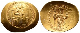 Constantinos X. Ducas 1059-1067. Histamenon nomisma, Constantinopel. Segnender Christus mit Evangeliar von vorn, +IhS XIS REX -RENANTINM / Kaiser in L...