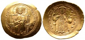 Constantinos X. Ducas 1059-1067. Histamenon nomisma, Constantinopel. . Segnender Christus mit Evangeliar von vorn, +IhS XIS REX -RENANTINM / Kaiser in...