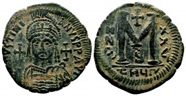 Justinian I the Great (AD 527-565). AE

Condition: Very Fine

Weight: 18.2 gr
Diameter:35 mm