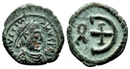Justinian I the Great (AD 527-565). AE

Condition: Very Fine

Weight: 2.3 gr
Diameter:16 mm