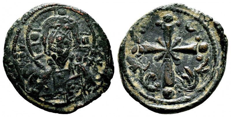 BYZANTINE EMPIRE. 976-1025 AD. AE Anonymous Follis. Bust of Jesus Christ.

Condi...