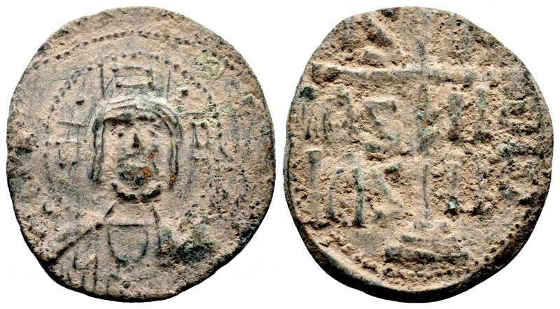 BYZANTINE EMPIRE. 976-1025 AD. AE Anonymous Follis. Bust of Jesus Christ.

Condi...
