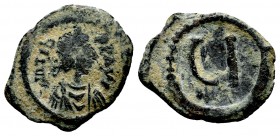 Mauricius Tiberius, 582 - 602 AD. 

Condition: Very Fine

Weight: 1.8 gr
Diameter:19 mm