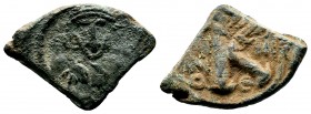 Justinian II. Second reign, 705-711. Æ Follis

Condition: Very Fine

Weight: 4.5 gr
Diameter: 26 mm